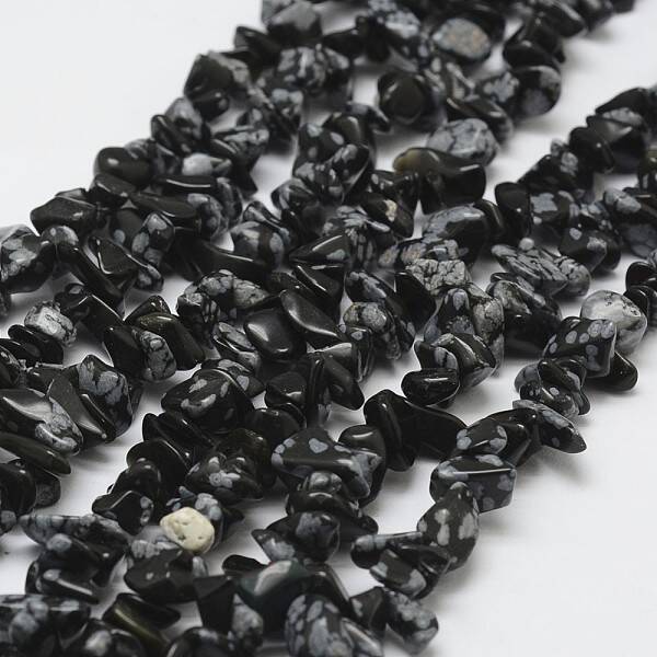Natural Snowflake Obsidian Beads Strands