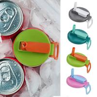 Can Lid with Straw, 4 Counts Random Color Can Cover without Cup, Reusable Can Lid for Easy Pull Can, Drinkware Accessories fo...