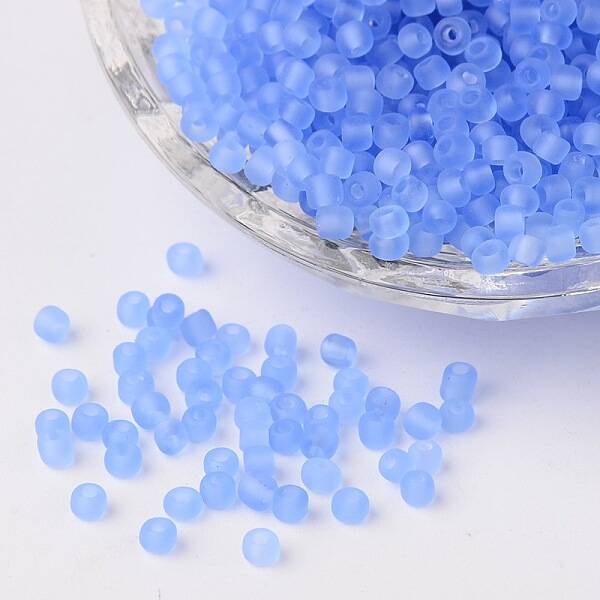 8/0 Frosted Round Glass Seed Beads