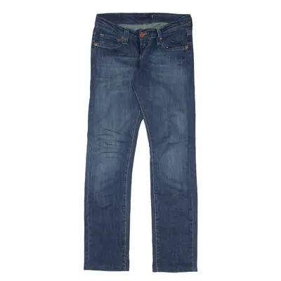 LEVI'S 504 Tilted Jeans Blue Denim Slim Skinny Stone Wash Womens W26 L29