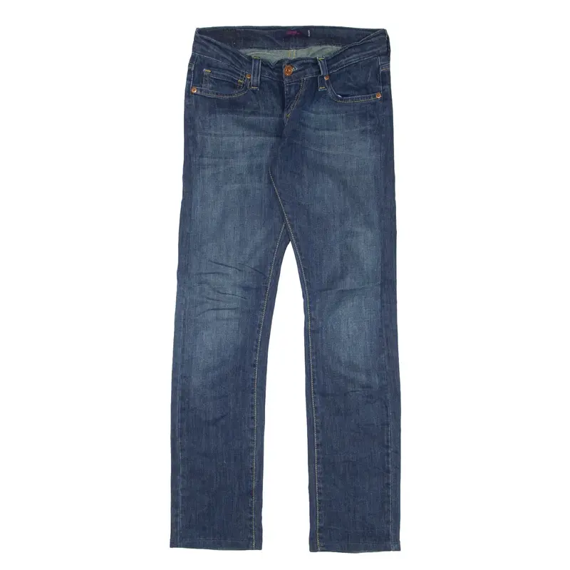 LEVI'S 504 Tilted Jeans Blue Denim Slim Skinny Stone Wash Womens W26 L29