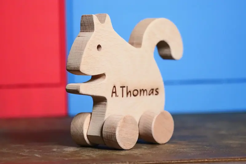 Wooden Squirrel Toy