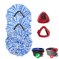 Spin Mop Replacement Heads for O Cedar RinseClean 2-Tank System, 3 Pack Microfiber Mop Refill Heads, Include 3 Mop Heads and ...