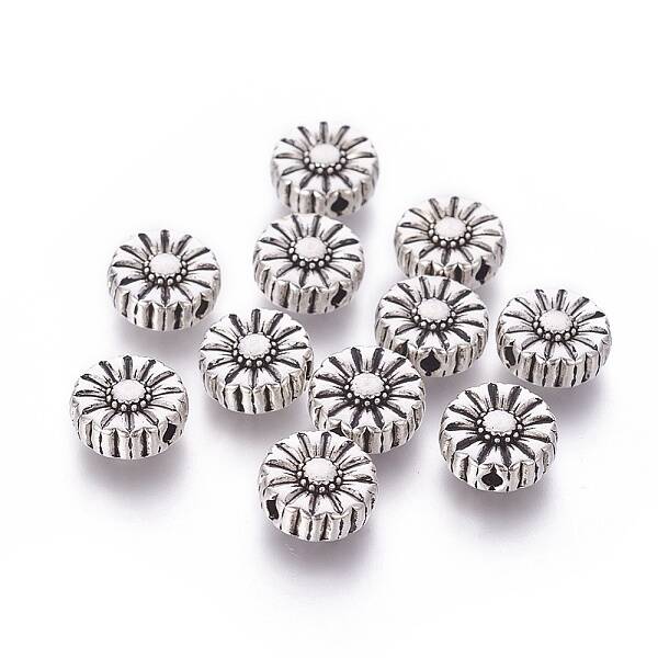 Tibetan Style Alloy Flower Beads