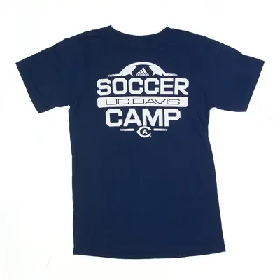 ADIDAS Soccer Camp T-Shirt Blue USA Short Sleeve Mens S