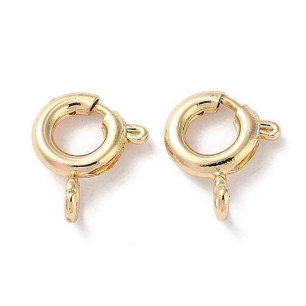 Rack Plating Brass Spring Ring Clasps
