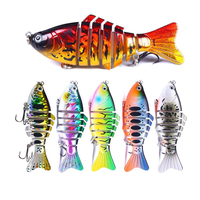 Artificial Fishing Bait withHook,Multi Jointed Swim Crank Fishing Lure 3.9in/0.56oz,Bionic Hard Fishing Bait Suitable for Fre...