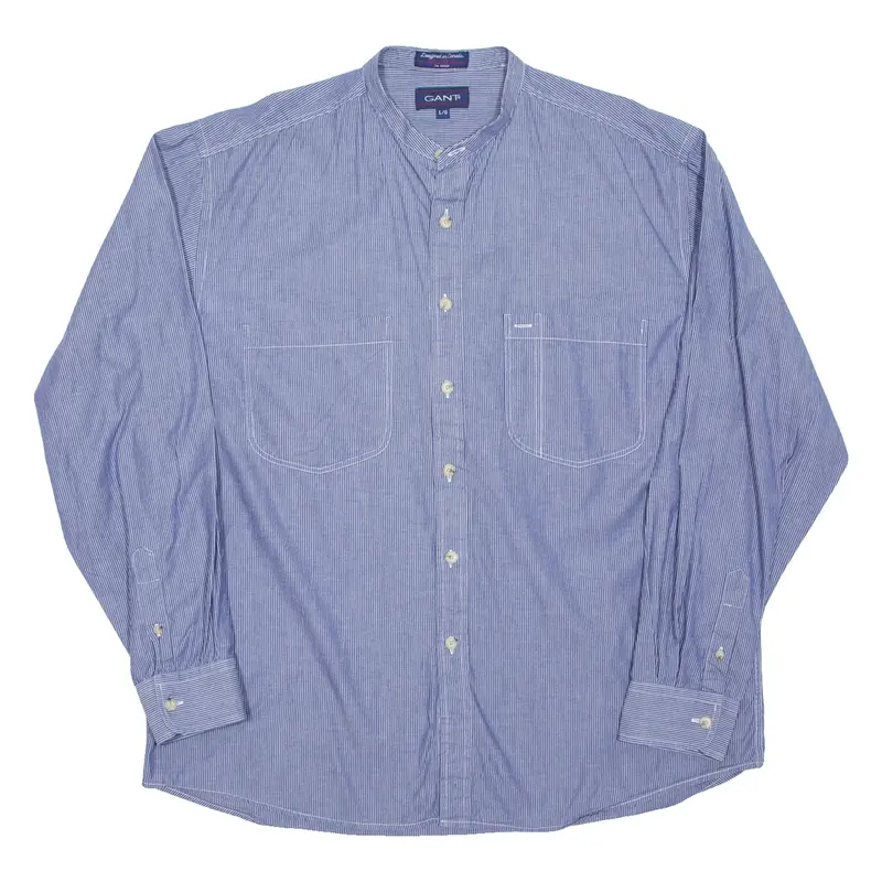 GANT Mens Shirt Blue Striped Long Sleeve L