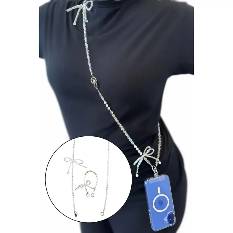 Iris Oh So Pretty Utility Link Strap (A3794) Plain Design Adjustable Wristlet & Bag Strap 59 Inches Long - By Iris & Rainbow