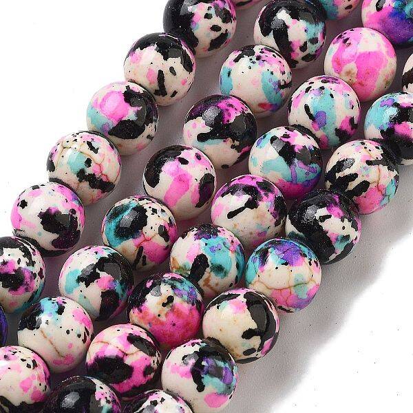 Synthetic Turquoise Dyed Beads Strands
