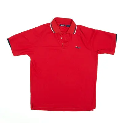 FILA Red Polo Shirt S
