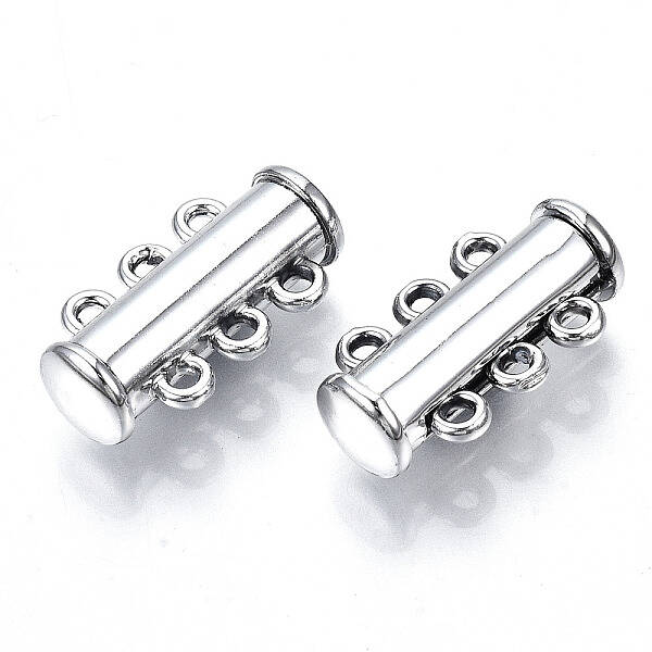 3-Strands Brass Magnetic Slide Lock Clasps