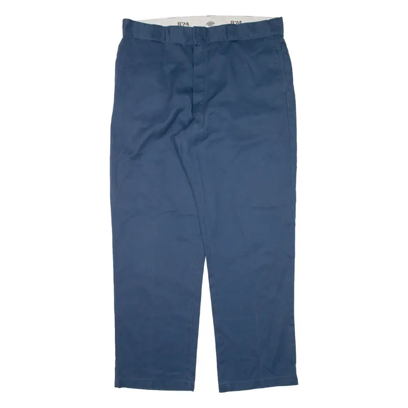 DICKIES 874 Workwear Mens Trousers Blue Regular Straight W38 L30