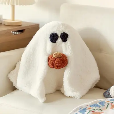 Cute Ghost with Pumpkin Pillow, 13\
