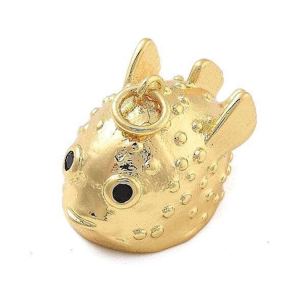 Brass Micro Pave Cubic Zirconia Pendants