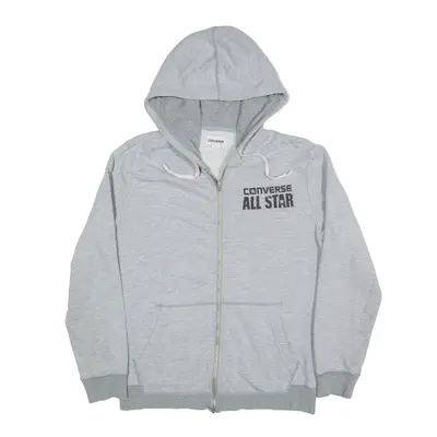 CONVERSE Hoodie Grey Full Zip Mens S