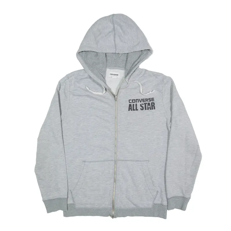 CONVERSE Hoodie Grey Full Zip Mens S