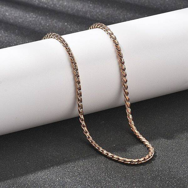 3MM 304 Stainless Steel Serpentine Chain Necklaces for Women