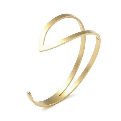 201 Stainless Steel Open Cuff Bangles for Women
