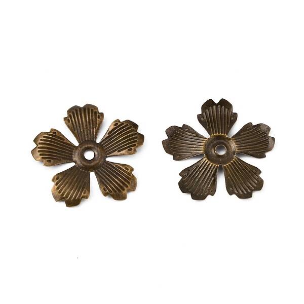 5-Petal Iron Bead Caps