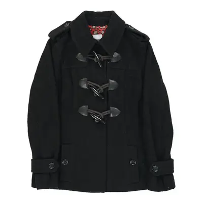 Cheap & Chic Moschino Duffle Coat - Small Black Wool | Size: small