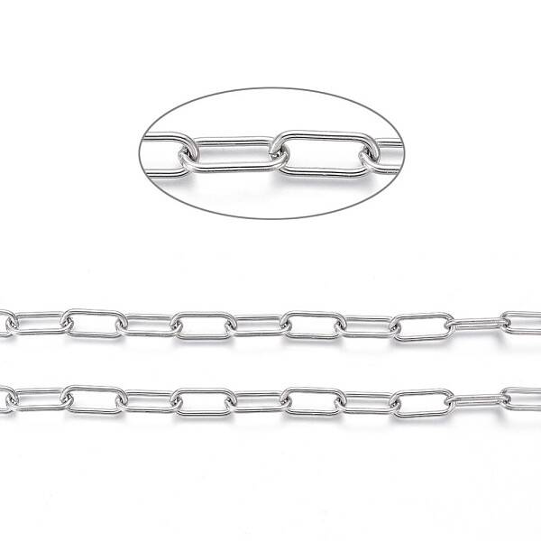 Tarnish Resistant 304 Stainless Steel Paperclip Chains