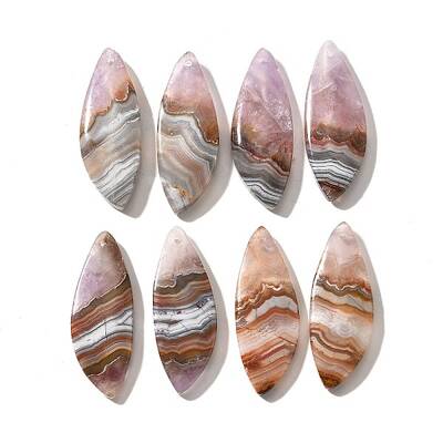 Natural Amethyst Lace Agate Pendants