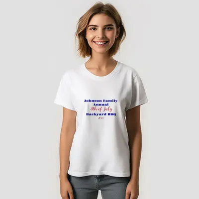 Fourth of July Family Reunion BBQ Custom T-Shirt