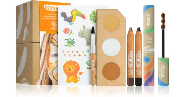 Namaki Wild Box children's makeup set 3-piece face and body paint + 2-piece multifunctional eye, lip and face pencil + hair m...