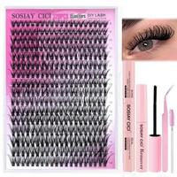 DIY Lash Extension Kit 320pcs Lash Clusters Eyelash Extension Kit with Lash Bond & Seal, Lash Remover, Lash Tweezers, 9-16MM ...