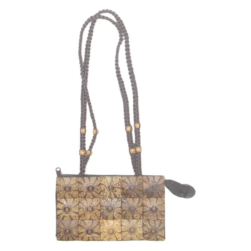 Wood Womens Shoulder Bag Brown