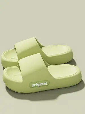 Women's Simple Plain Color Non-slip Slides, Casual Comfortable Home Slippers, Soft EVA Slippers for Indoor & Outdoor Wear