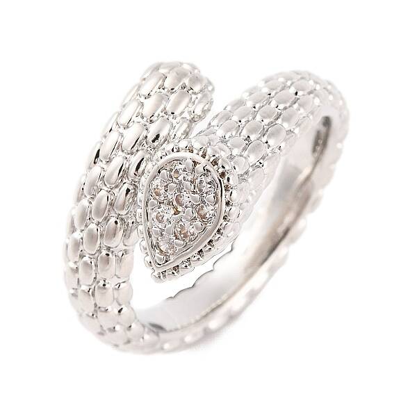 Teardrop Brass Micro Pave Clear Cubic Zirconia Open Cuff Rings