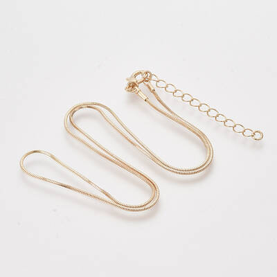 Brass Square Snake Chain Necklace Making