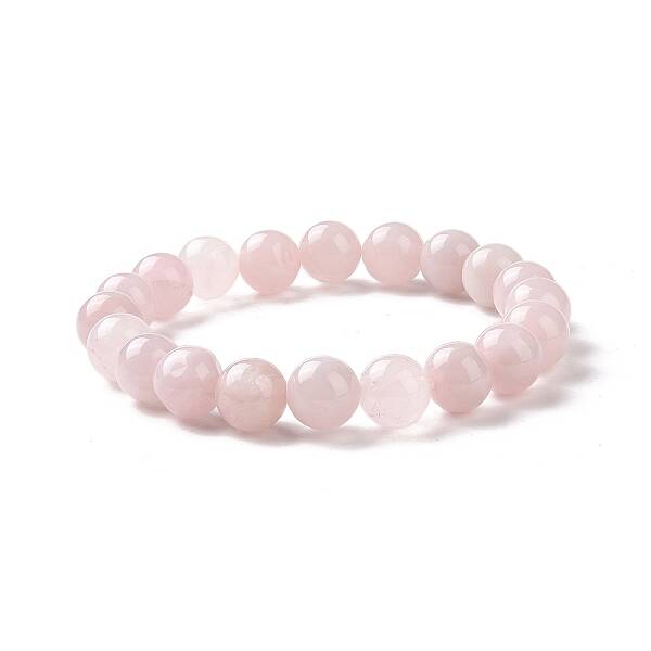 Natural Rose Quartz Bead Stretch Bracelets