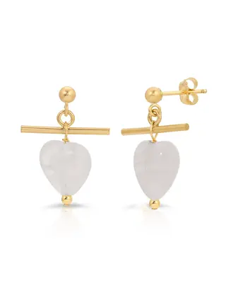 Amada Earrings | Color: Grey | Metal Color: Gold