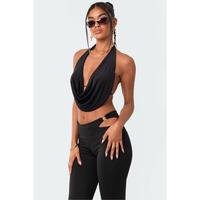 Monique Cropped Open-Back Top