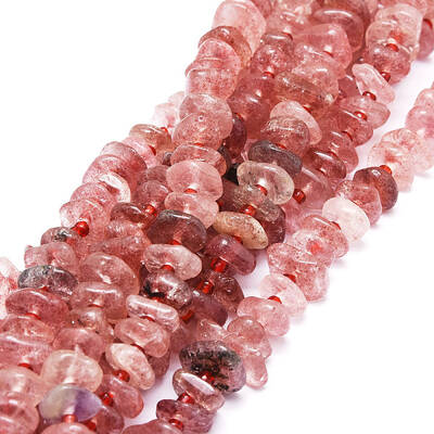 Natural Strawberry Quartz Beads Strands