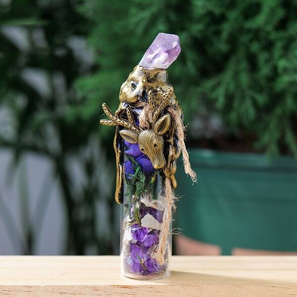 Raw Natural Amethyst Energy Bottle