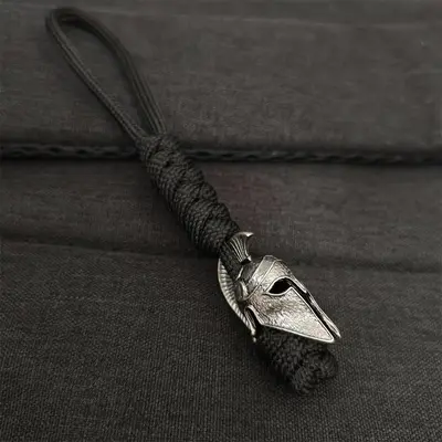 Roman Warrior Helmet Design Keychain, Creative Outdoor Keychain, Car Keychain, Key Ring for Car Key, Bag Charm, Creative Gift...