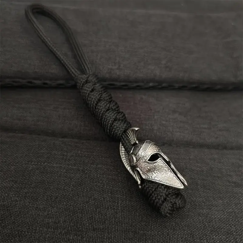 Roman Warrior Helmet Design Keychain, Creative Outdoor Keychain, Car Keychain, Key Ring for Car Key, Bag Charm, Creative Gift...