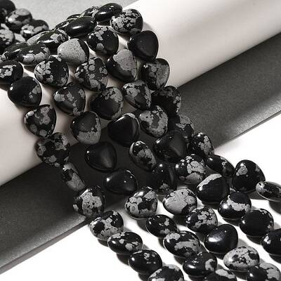 Natural Snowflake Obsidian Beads Strands