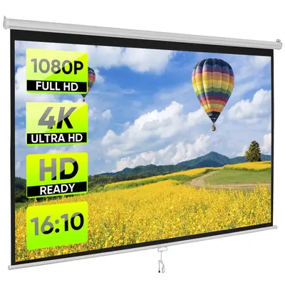 SUPERDEAL Projector Screen 100 inch 16:10 HD 4K Projections Home Theater Presentation Education Outdoor Indoor Public Display...