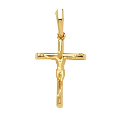 Sterling Silver with Yellow Gold Plated Crucifix Pendant