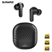 SIAWAG BTW73 Noise Cancelling True-Wireless Earbuds with ANC 42dB, 4-Mic ENC Clear Call, 60ms Gaming Mode & 800mAh Battery , ...