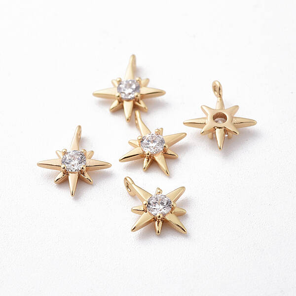 Brass Cubic Zirconia Charms