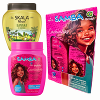 KIDS Skala and Samba Curly abd Wavy Hair Kit  - Deep Hydration, Repair & Frizz, Gel for Definition with Shampoo and Condition...