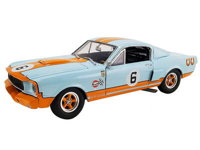 1965 Shelby GT350R 6 Light Blue with Orange Stripes \