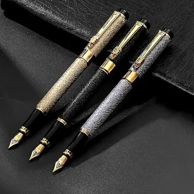 Metal Fountain Pen, 1 Count 0.5mm Business Office Writing Pen, Calligraphy Practice Pen, Stationery Supplies for Home School ...