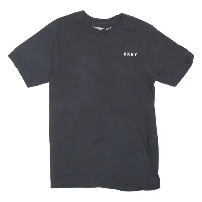 DKNY Womens T-Shirt Black Crew Neck S